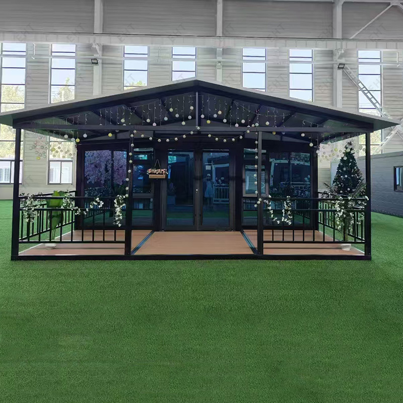 20 fod dobbeltfløjet, udvideligt containerhus præfabrikeret mobil boligenhed